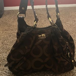 Well maintained brown Coach purse